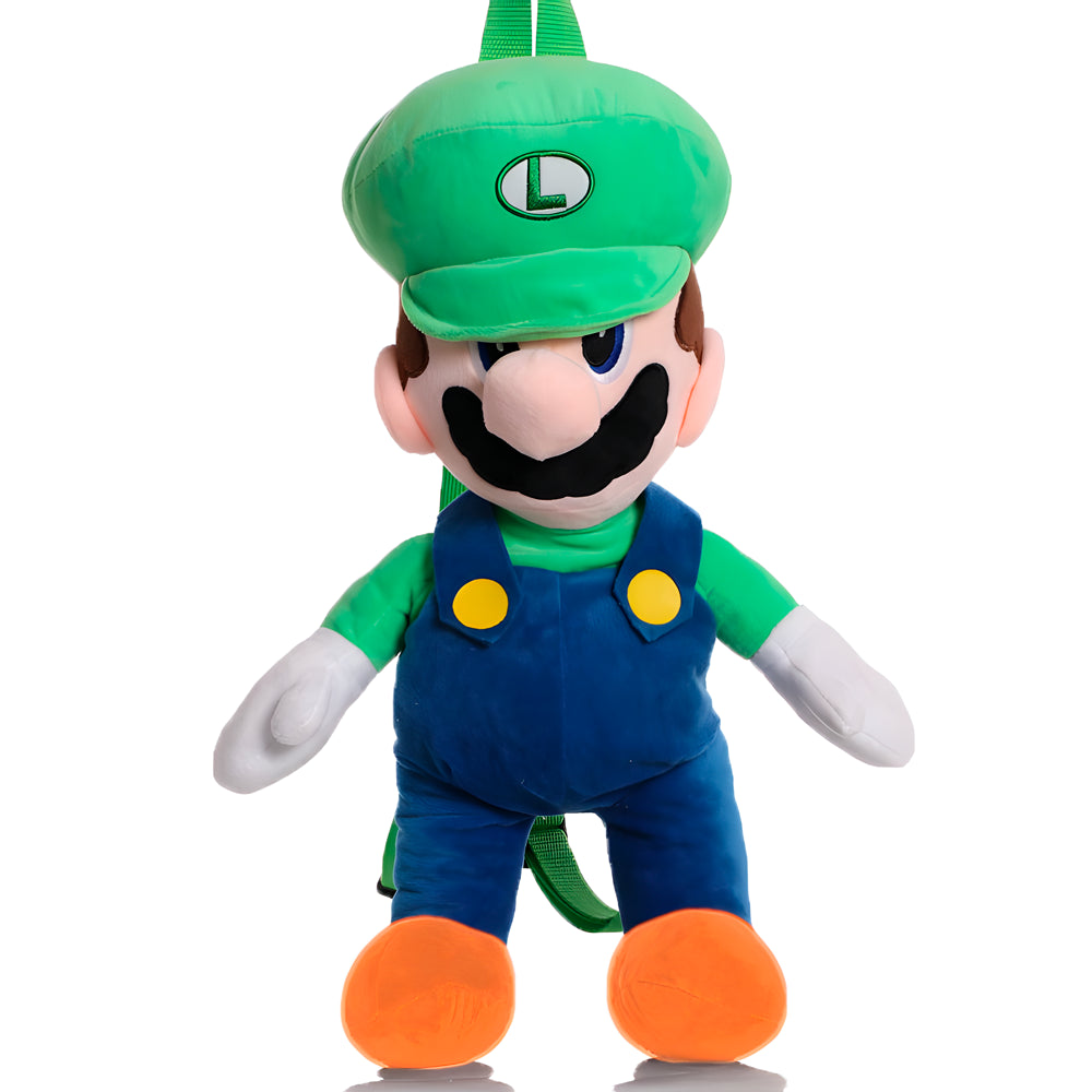 Mochila Peluche Mario Bros o Luigi | Accesorio Gamer y Coleccionable