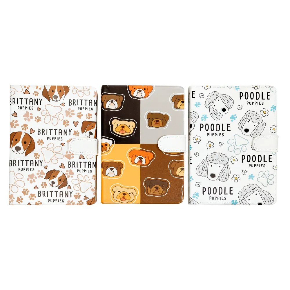 Libreta Dibujos de Perritos – Con Broche Mágico y Diseño Adorable