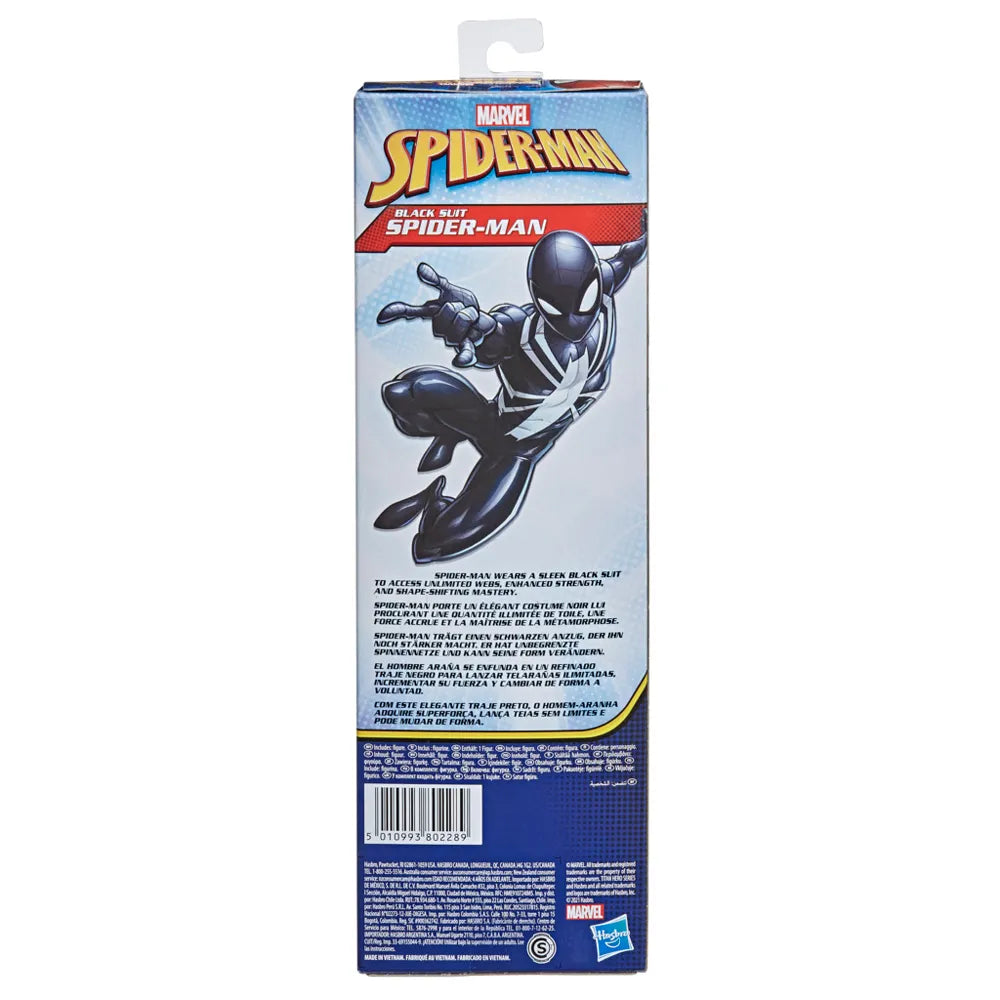 Figura Spider-Man Black Suit – Versión Simbionte Marvel Titan Hero 30 cm