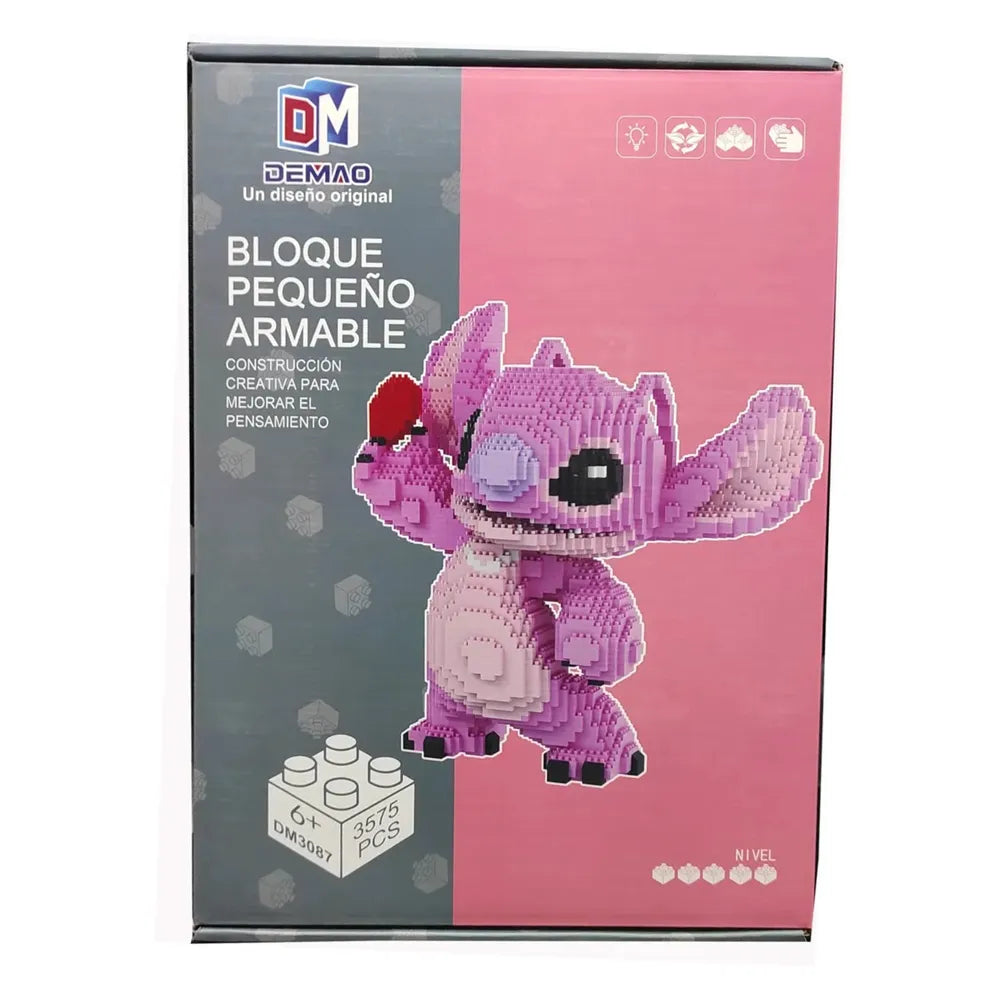 LEGO Stitch Rosa Armable 3575 Piezas – DEMAO | Figura de Bloques Coleccionable