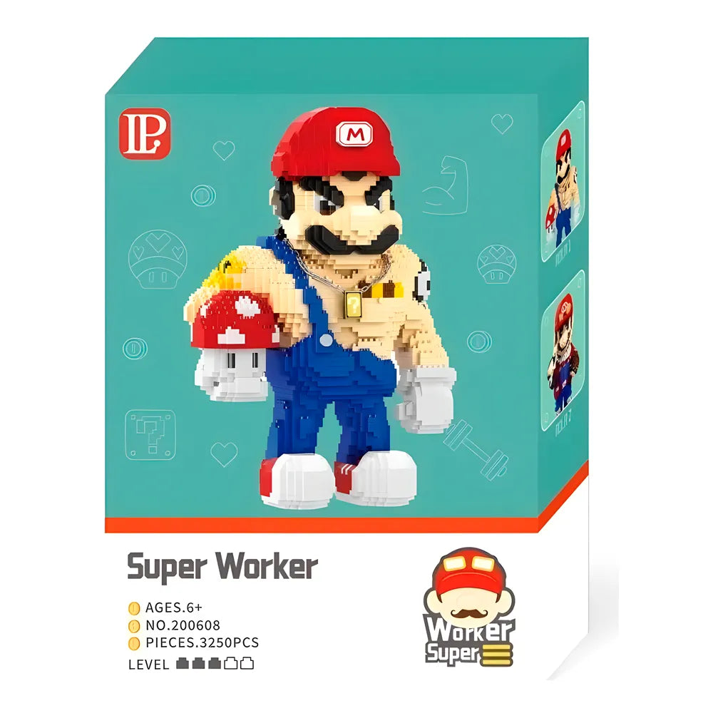 LEGO Super Worker Mario Bross 3250 Piezas – Figura Armable | Coleccionismo Gamer