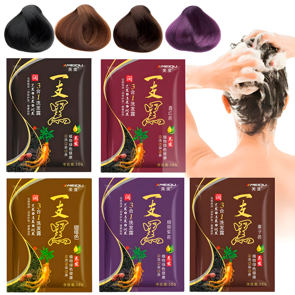 Tíntuta capilar gena Meidu - Shampoo coolorante sin amoniaco