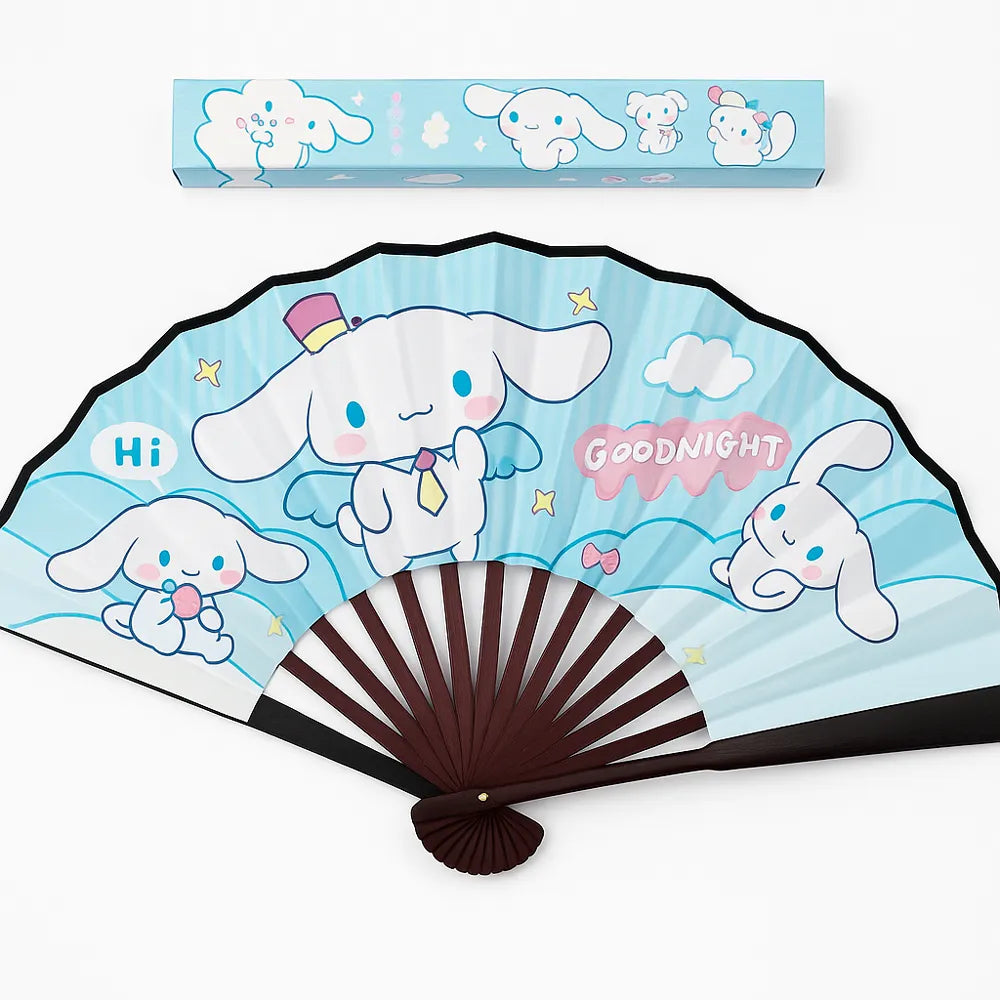 Abanico Sanrio – Hello Kitty & Cinnamoroll | Accesorio Kawaii