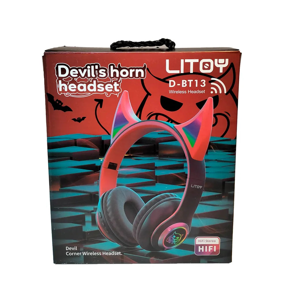 Audífonos Gamer Diablito DBT13 con Luces LED