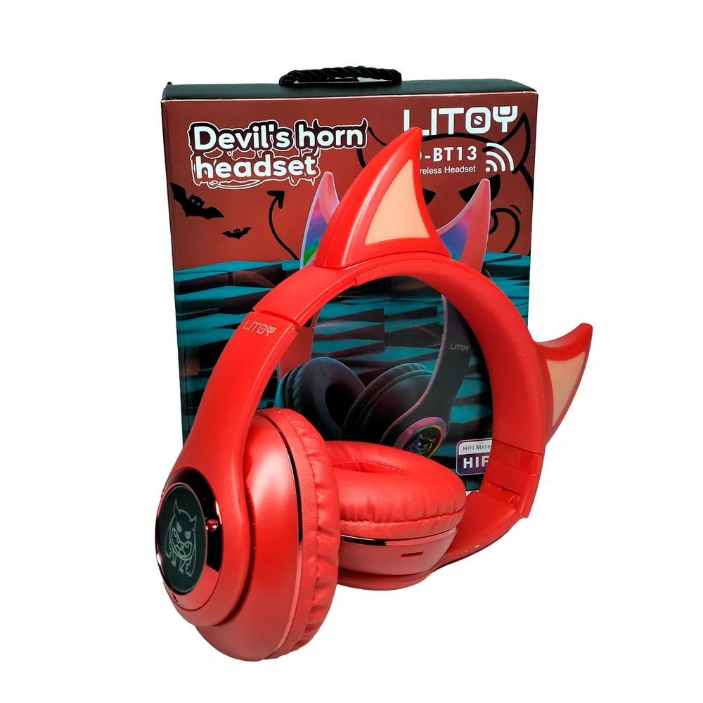 Audífonos Gamer Diablito DBT13 con Luces LED