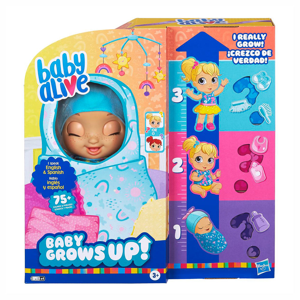 Muñeca Baby Alive Grows Up – Bebé Evolutivo en 3 Etapas con Accesorios