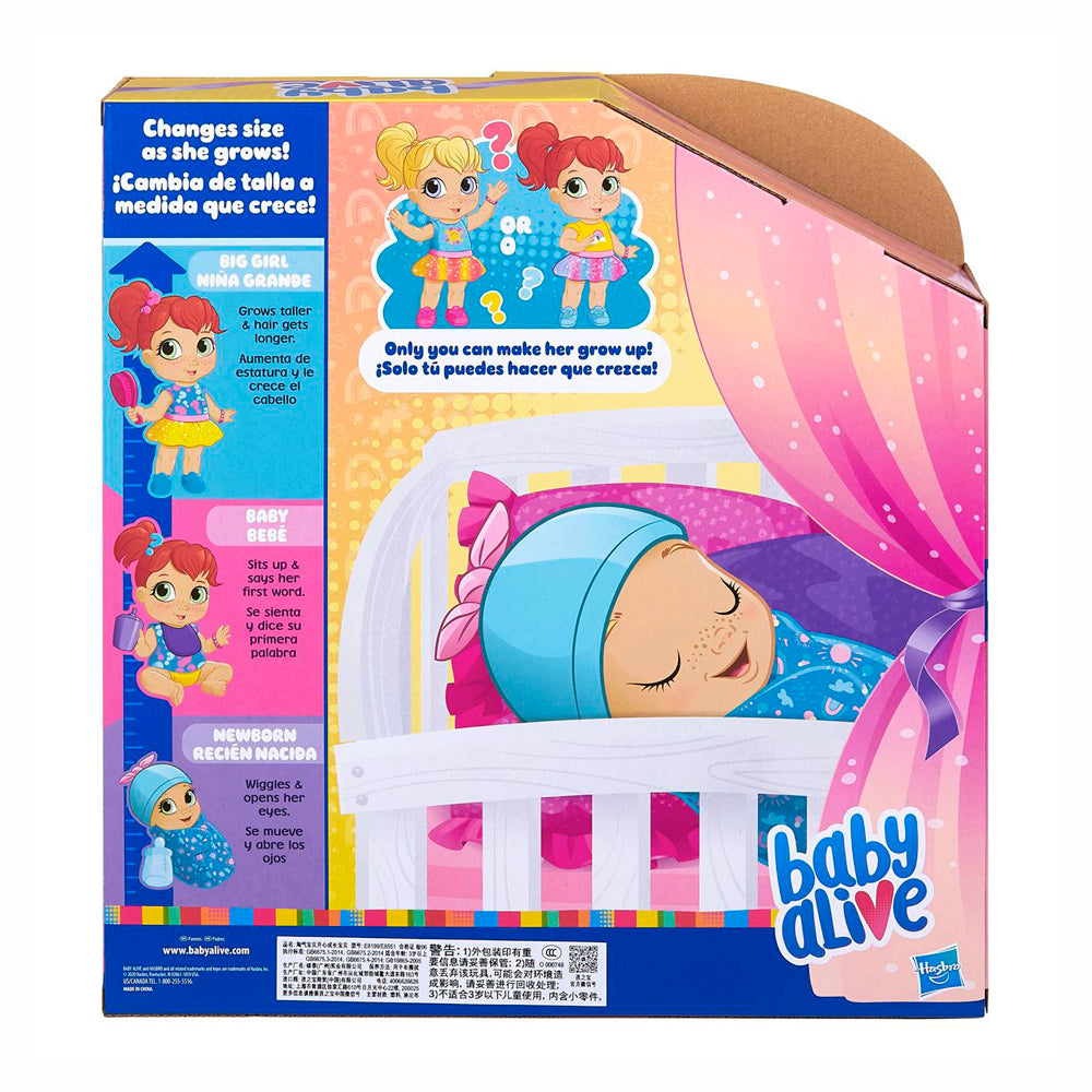 Muñeca Baby Alive Grows Up – Bebé Evolutivo en 3 Etapas con Accesorios