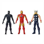 Cargar imagen en el visor de la Galería, Marvel Avengers Titan Hero Series – Set de Figuras Black Panther, Iron Man y Thor
