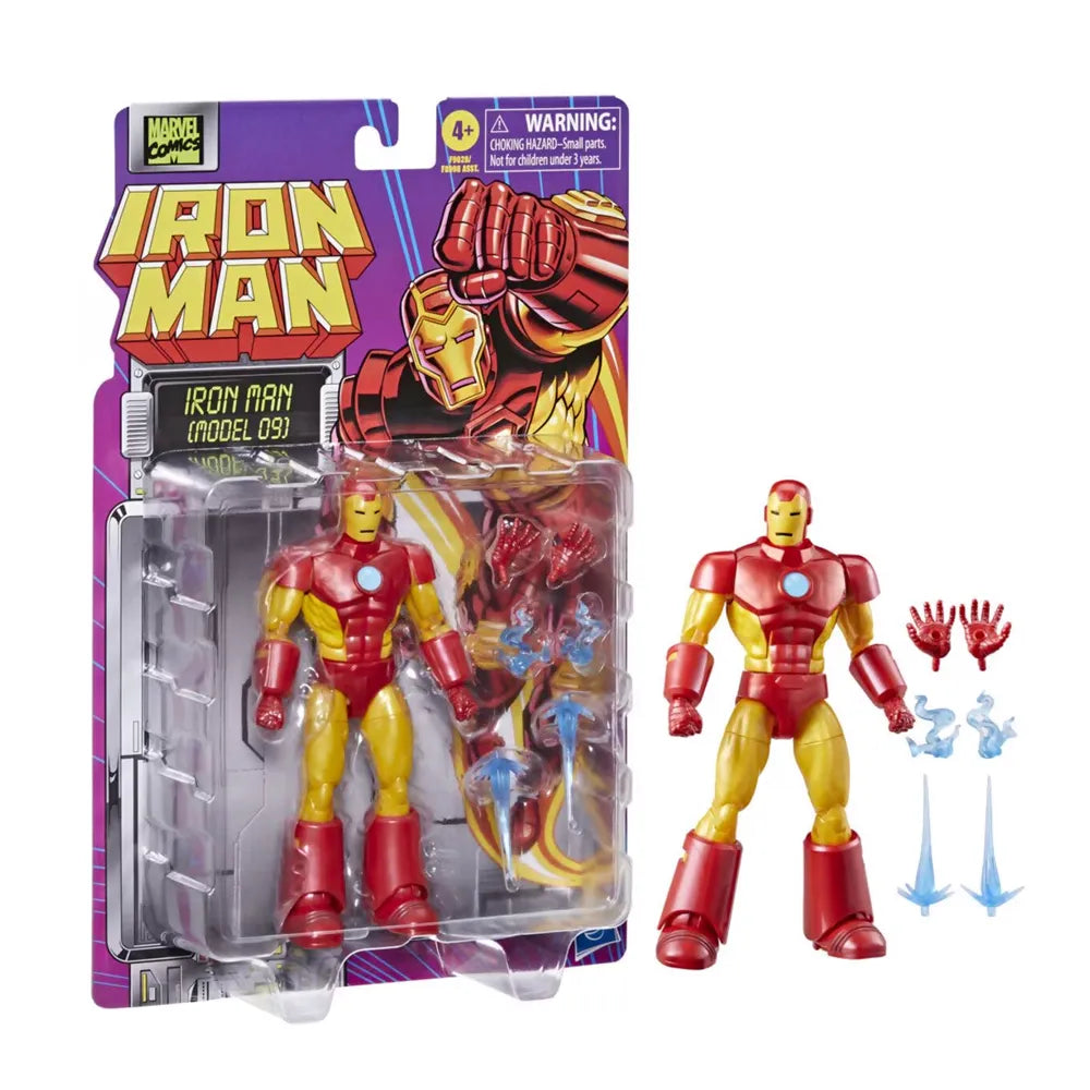 Iron Man Marvel Legends Serie 09 con Accesorios Intercambiables | Figura Coleccionable