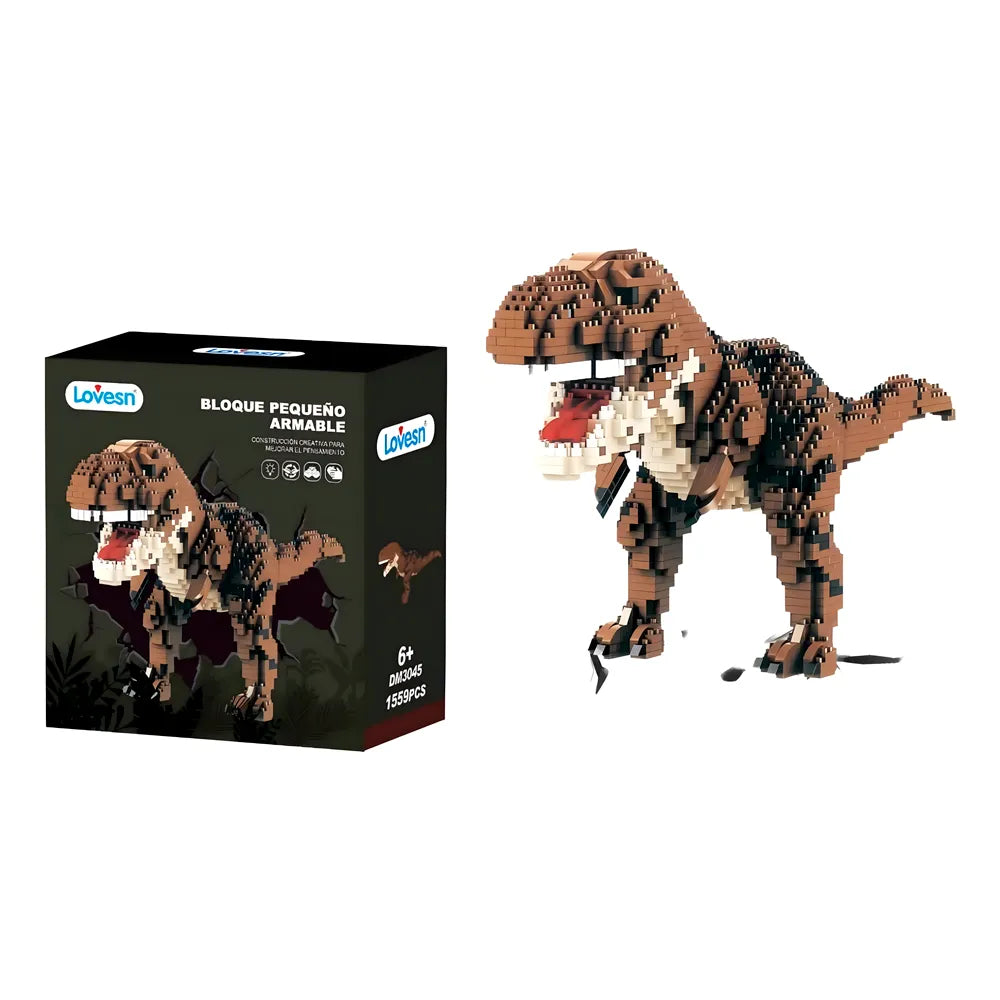 LEGO Dino DM3042 Gris Lovesn – Dinosaurio Armable | Set de Bloques Coleccionables