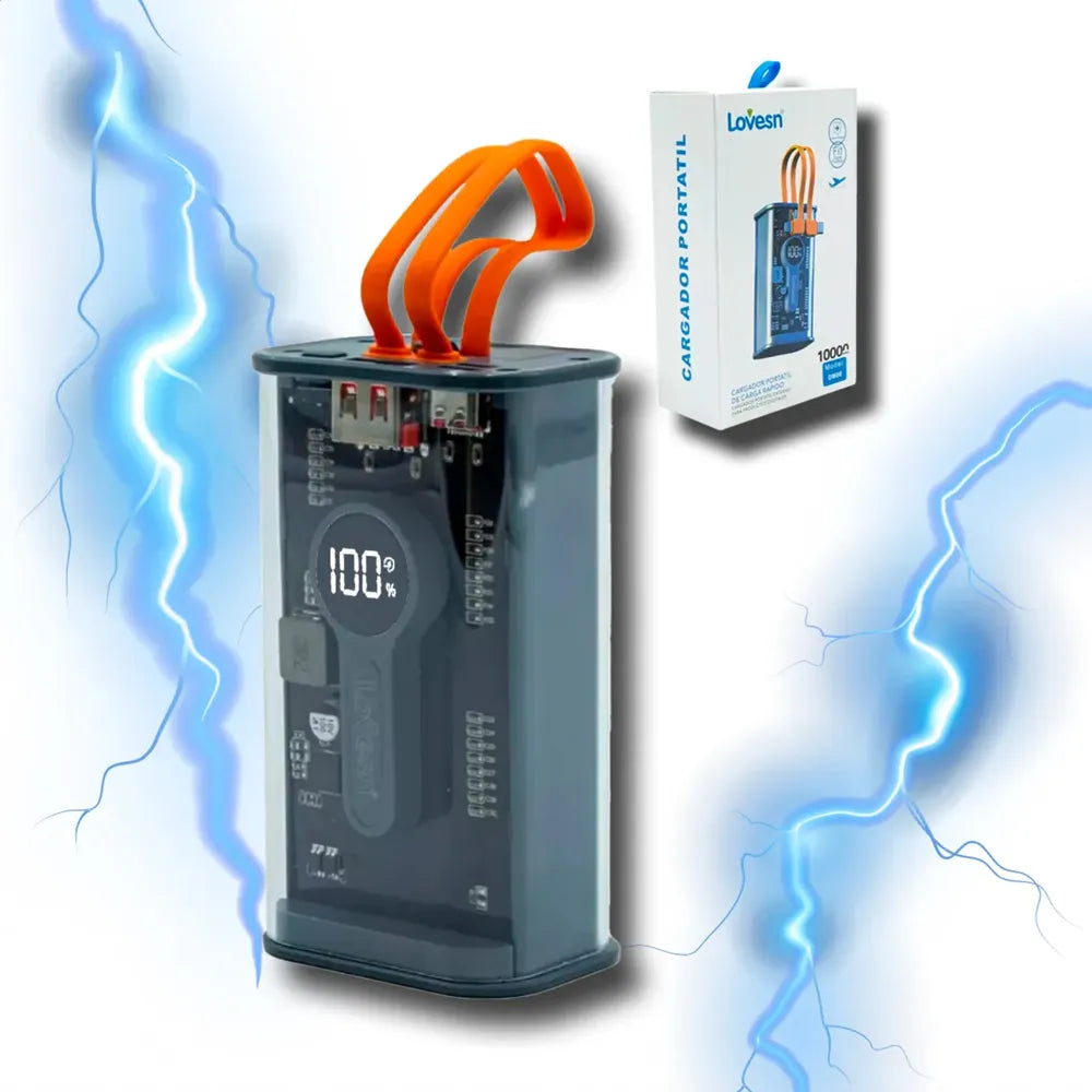 Cargador Portátil LOVESN 20000mAh con Pantalla LED y Carga Rápida