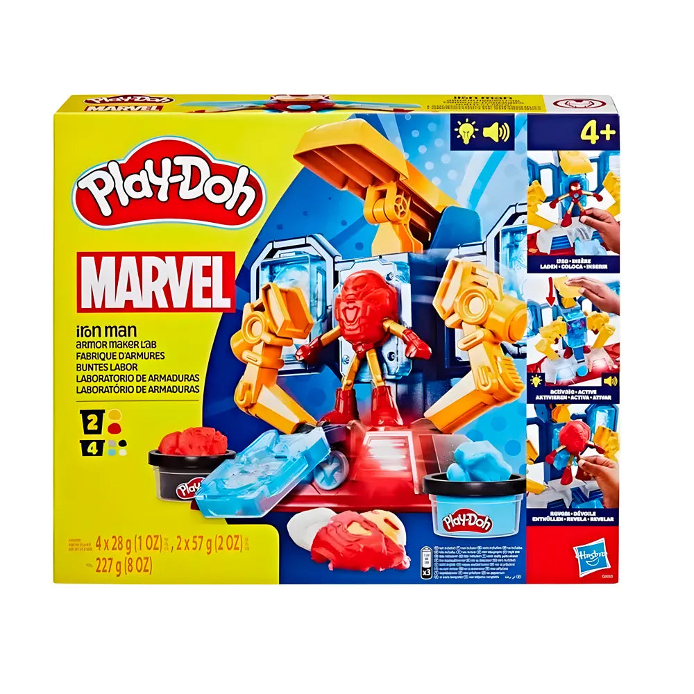 Play-Doh Marvel Iron Man Laboratorio – Set Creativo con Moldes de Superhéroes | Hasbro