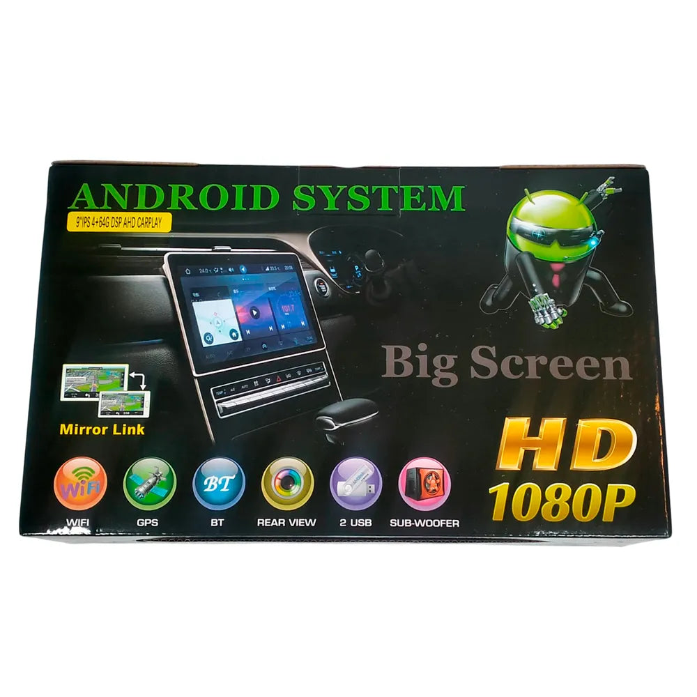Estéreo Auto Pantalla Android DSP AHD HD 1080P con GPS y Bluetooth