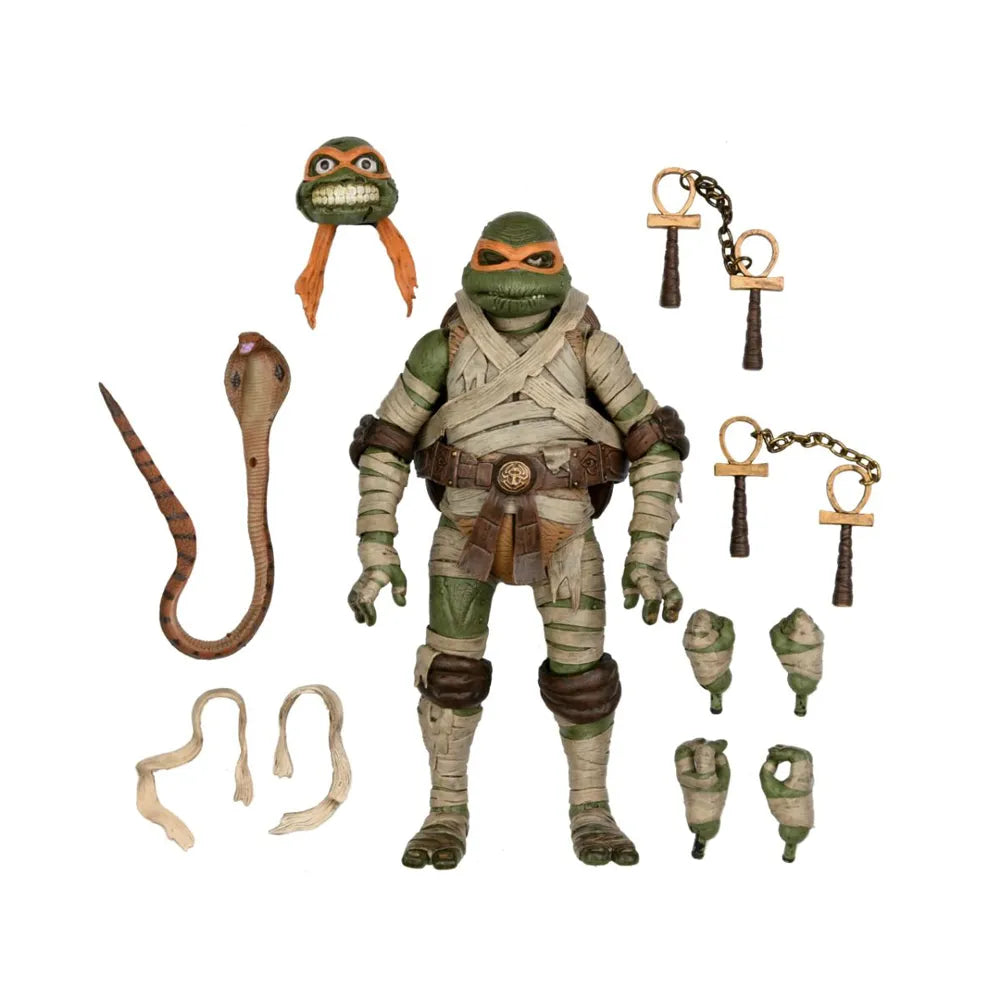 Michelangelo como La Momia – Figura de Acción Tortugas Ninja | NECA Monsters Line