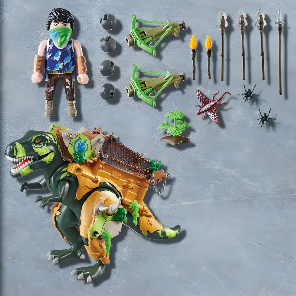 Playmobil Dino Rise 70925 – Aventura con Dinosaurio Blindado y Accesorios